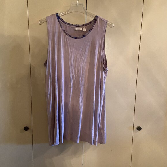 Lavender-Logo Layers Cardigan & Tank with purple detail and ruffled trim Size 3X - Picture 6 of 8